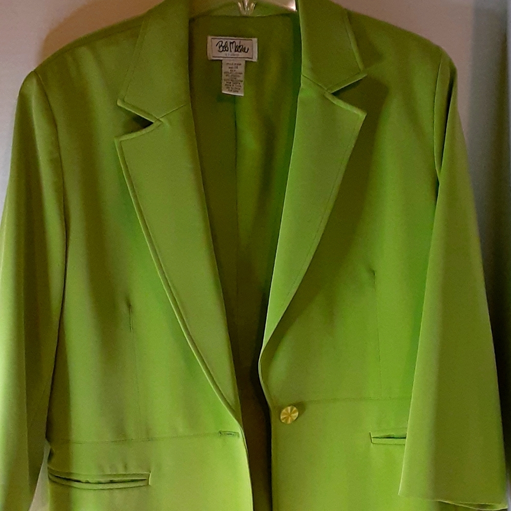 Bob Mackie Studio women's lime blazer